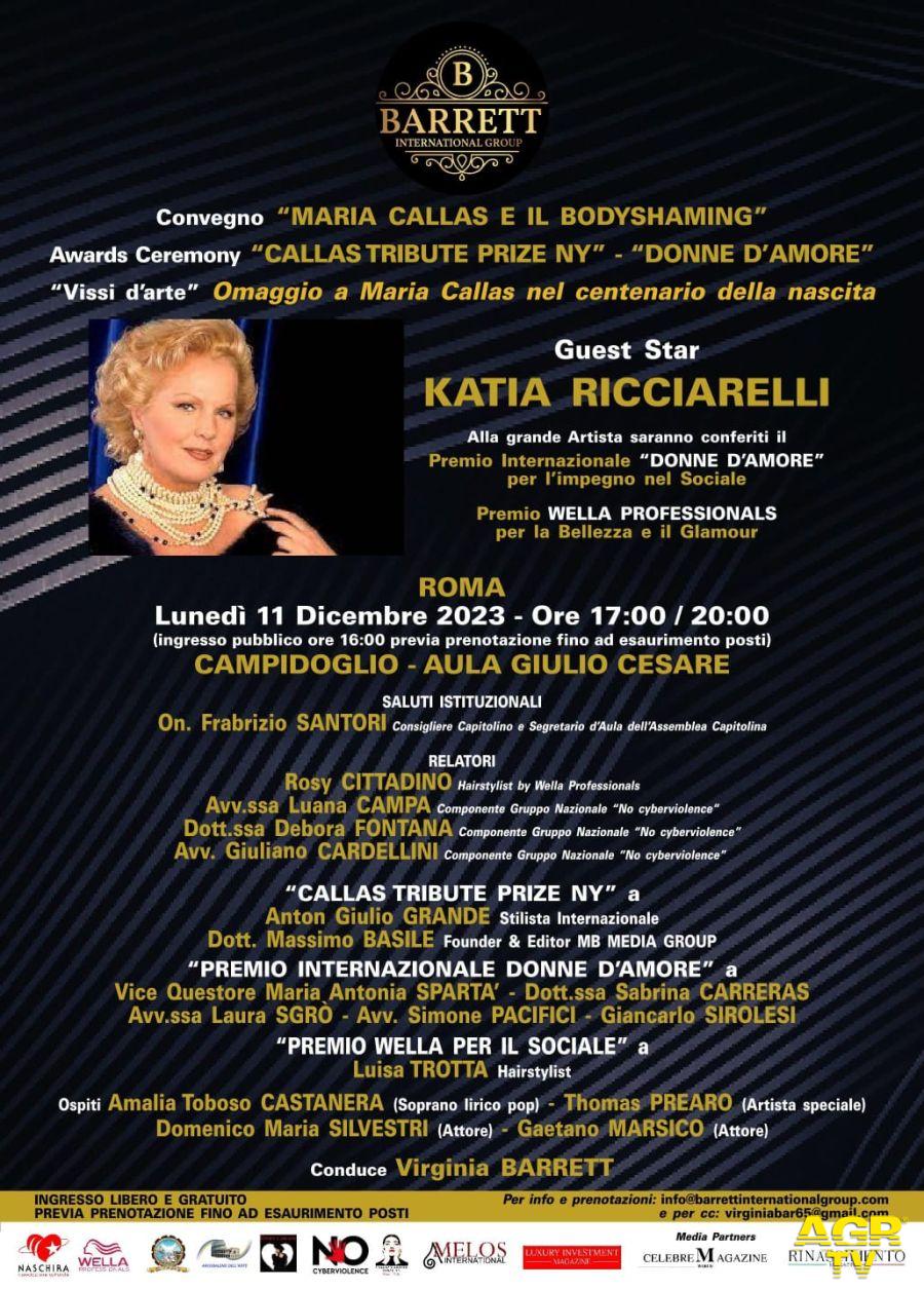 Katia Ricciarelli Campidoglio 11 dicembre locandina evento