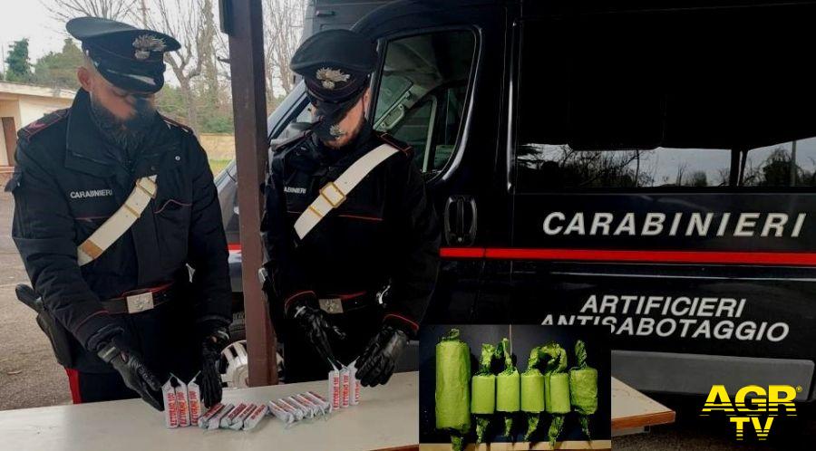 Carabinieri sequestrati fuochi artificiali