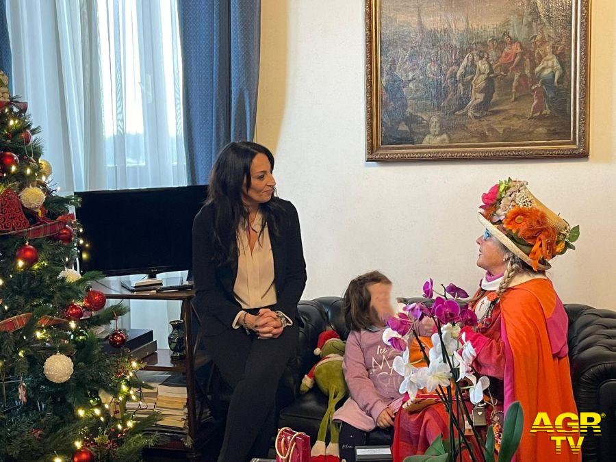 Svetlana Celli, presidnete consiglio comunale Roma incontra Caterina in Campidoglio foto comunicato stampa