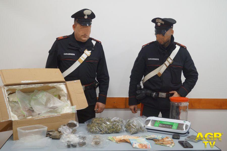 Carabinieri la droga sequestrata a Settecamini
