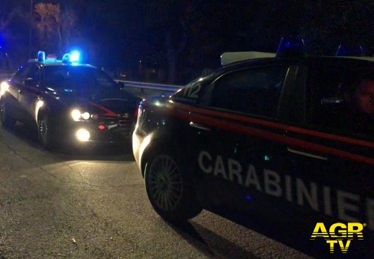 Carabinieri gli uomini intervenuti per bloccare il furgone in fuga