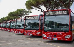 i nuovi bus presentati a roma