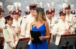 Viterbo, Claudia Conte ha presentato il concerto della Banda dell'Esercito