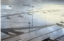 Fiumicino aeroporto 1986 neve sulla pista ph credit Aeroporti di Roma