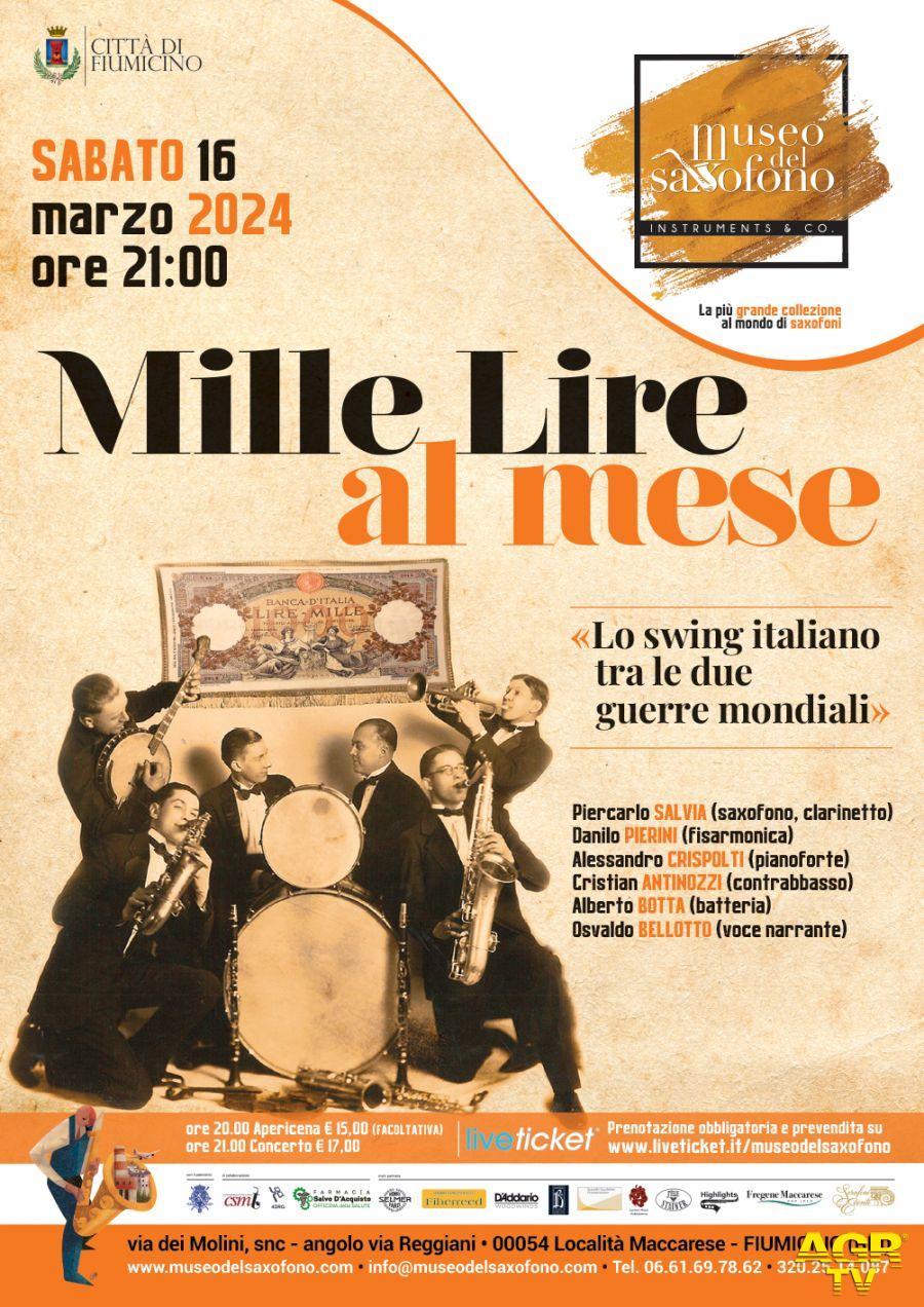 Mille  lire al mese jazz band  in concerto locandina