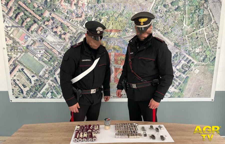 Carabinieri droga sequestrata a San Basilio