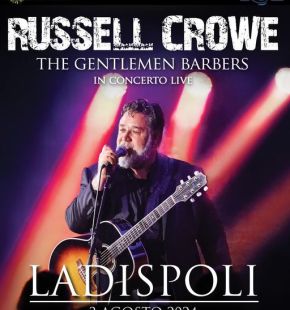 Russell Crowe  in concerto il 3 agosto a Ladispoli
