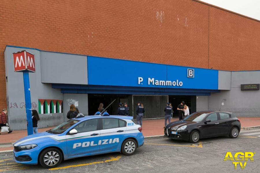 Polizia controlli stazione Ponte Mammolo