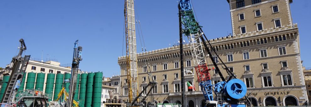 Campidoglio, silos d’artista in piazza Venezia nel cantiere della stazione Metro C