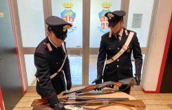 Carabinieri controlli armi Frascati