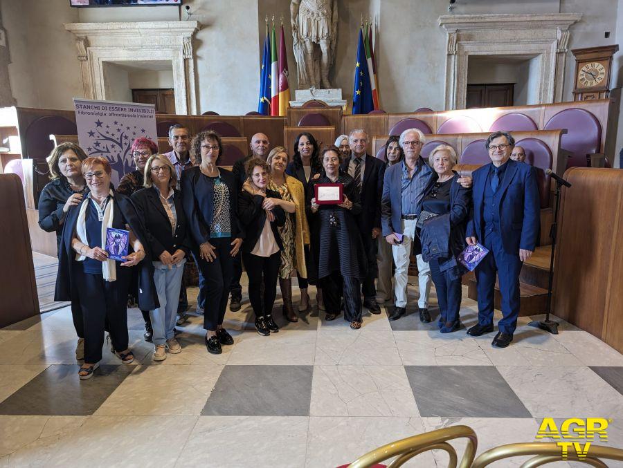 Incontro in Campidoglio per fibriomialgia l'associazione CFU Italia premiata