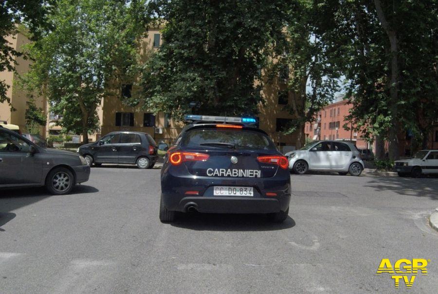 Carabinieri i militari intervenuti a Centocelle