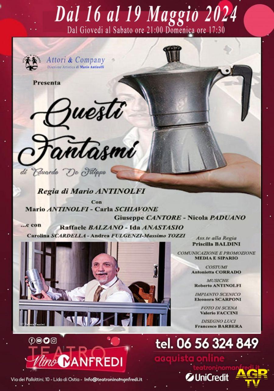 Questi fantasmi locandina spettacolo teatro Manfredi