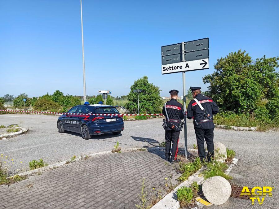 Carabinieri intervento per sversamento rifiiuti fiera di roma