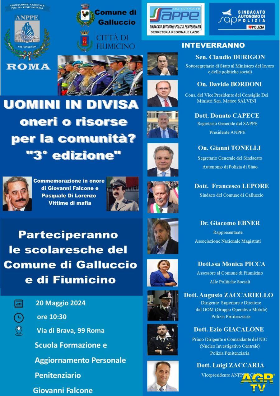 Roma, l'impegno della polizia penitenziaria contro la mafia, un convegno per ricordare tutte le vittime