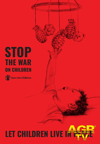 Stop the War on Children iniziativa Save the Children locandina