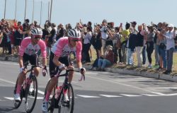 giro d'Italia lungomare Ostia passaggio dei corridori