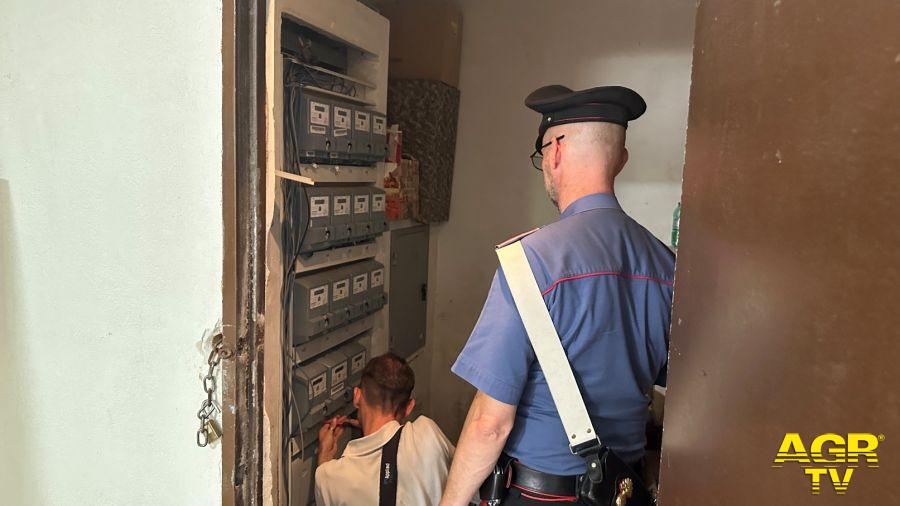 Carabinieri controlli allacci energia elettrica