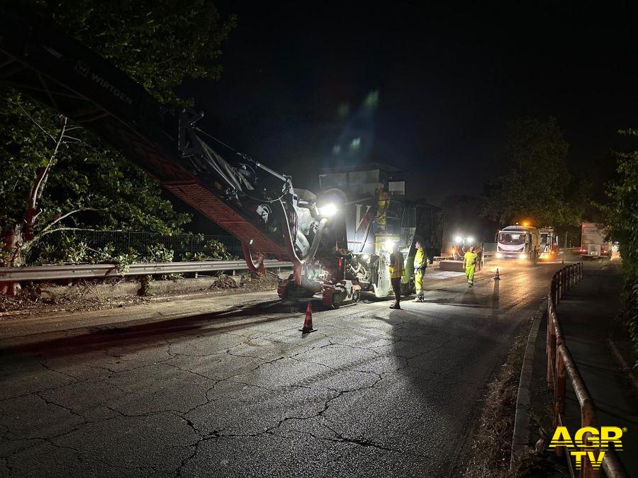 via Ostiense lavori notturni