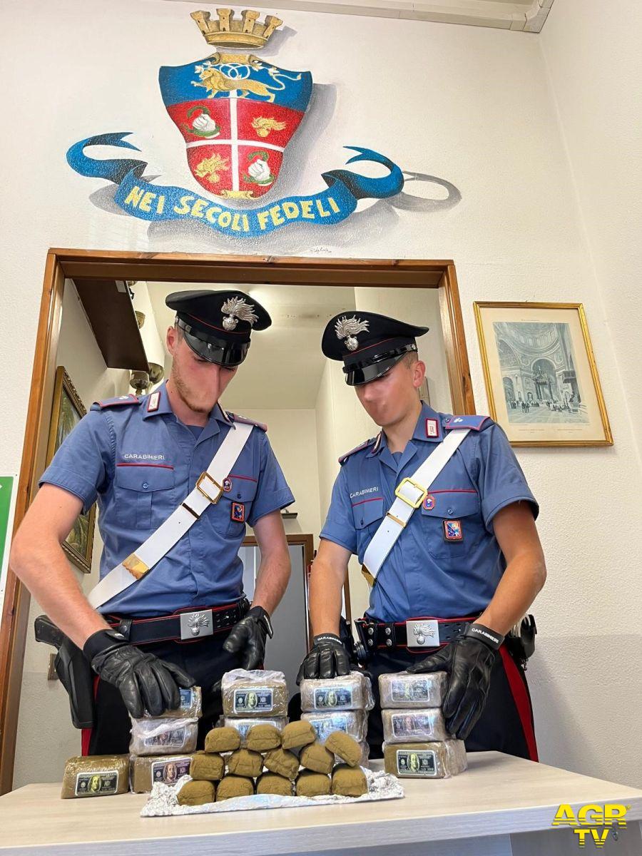 Carabinieri la droga sequestrata a Tor San Lorenzo