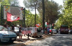 Roma: Manifestazione CasaPound contro gli immigrati