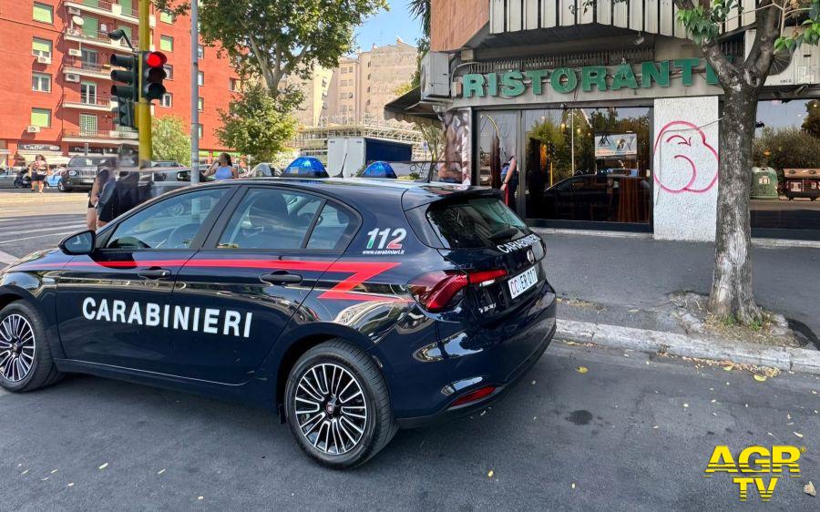 Carabinieri l'equipagio intervenuti alla Garbatella