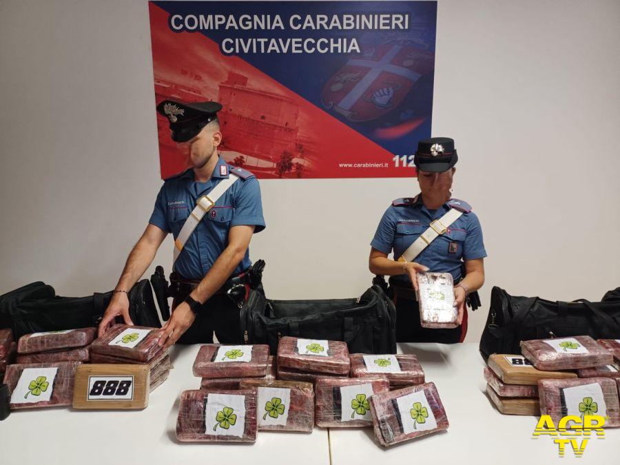 carabinieri sequestrati 51 kg. cocaina a Civitavechia