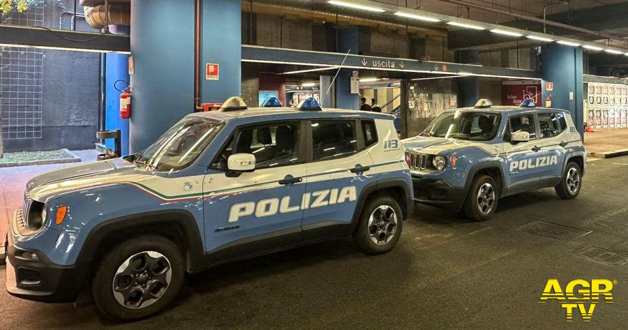 Polizia stazione metro ponte Mammolo controlli alto impatto