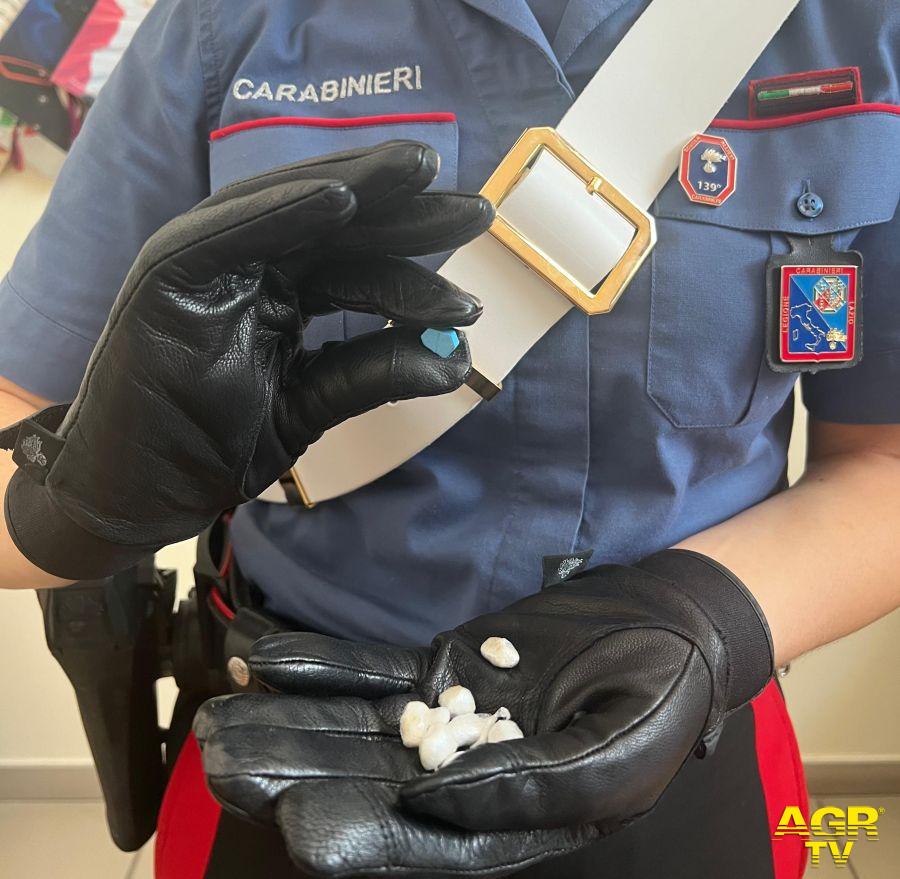 Carabinieri la pasticca MDMA Blue Punisher sequestrata Termini