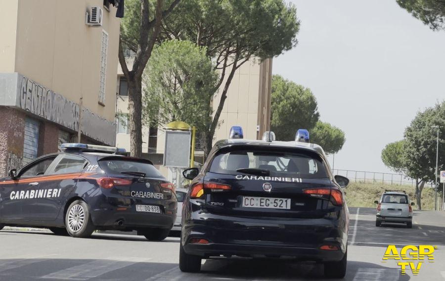 Carabinieri l'equipaggio intervenuto a Tor Vergata