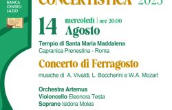 Capranica, concerto di Ferragosto nel Tempio di Santa Maria Maddalena