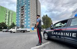 Carabinieri posto di controllo a Tor Bella Monaca