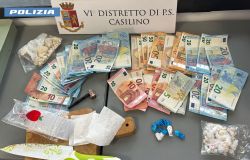 Polizia droga e soldi sequestrati