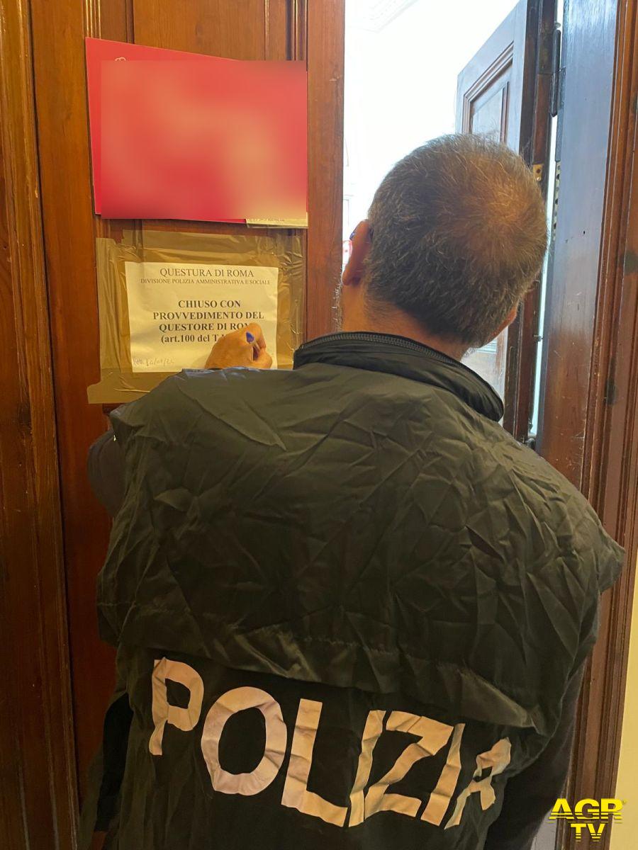 Polizia la chiusura temporanea dell'attività ricettiva