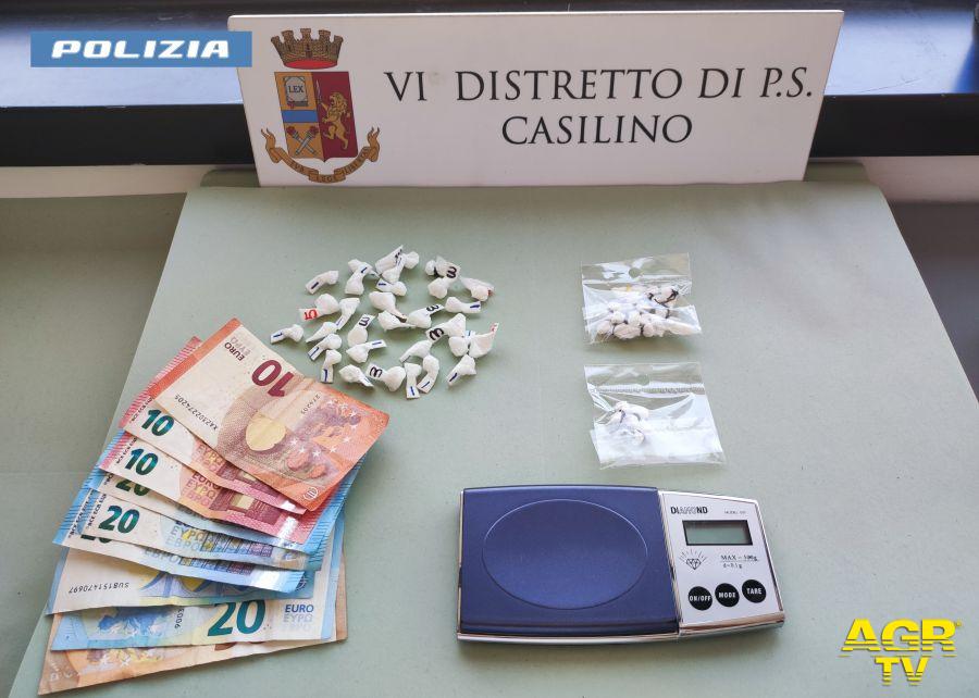 Polizia droga e soldi sequestrati