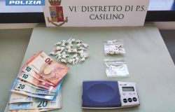 Polizia droga e soldi sequestrati