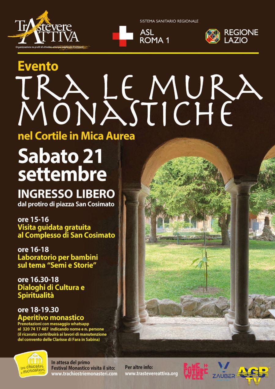 Tra le mura monastiche San Cosimato locandina evento