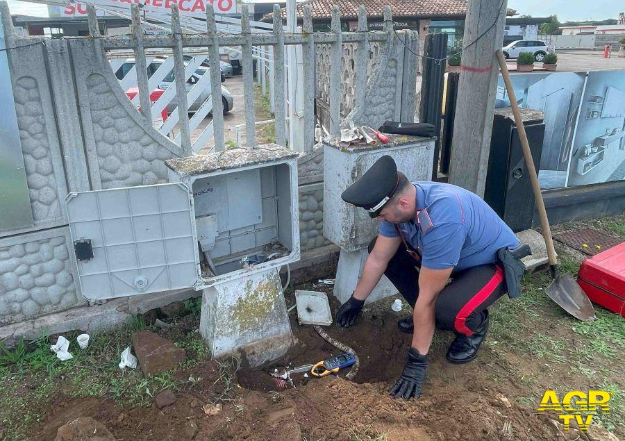 Carabinieri controlli stabili allacci elettrici Nettuno