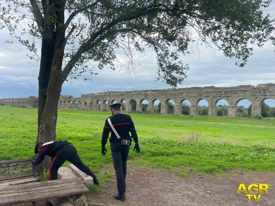 controlli dei Carabinieri a Cinecittà, Quadraro e Parco degli Acquedotti