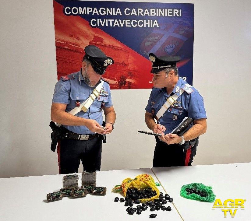 Carabinieri Civitavecchia arresto per stupefacenti droga sequestrata