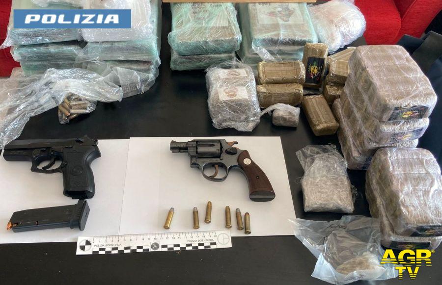 Nettuno, armi e droga, arrestato 28 enne, sequestrati 12 kg di cocaina e 4,5 kg di hashish