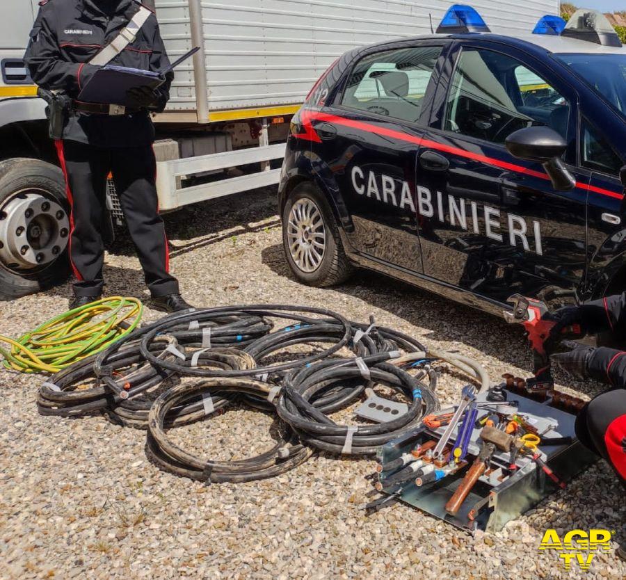 Carabinieri Pomezia il rame sequestrato