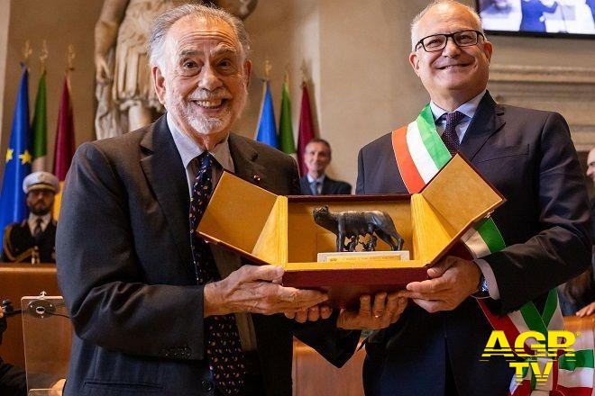 Francis Ford Coppola ed il sindaco Gualtieri ieri in Campidoglio foto facebook Roberto Gualtieri