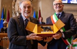 Francis Ford Coppola ed il sindaco Gualtieri ieri in Campidoglio foto facebook Roberto Gualtieri