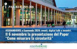 Assoambiente ad Ecomondo,eventi,digital talk, incontri. Il 6 novembre presentazione del Paper “Come misurare la circolarità”