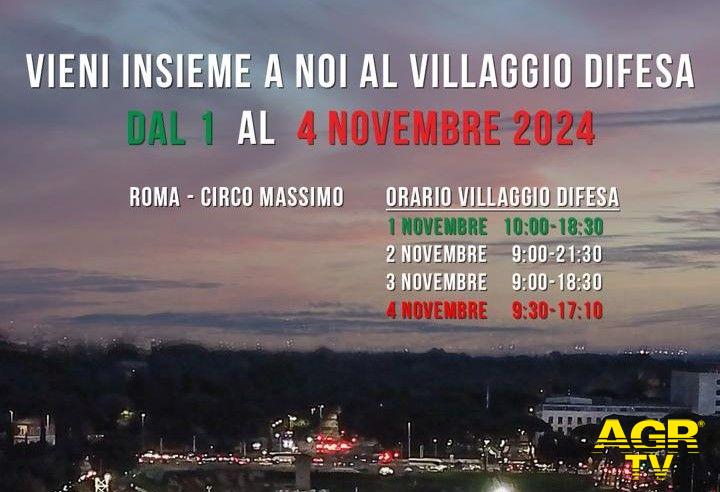 Villaggio Difesa, allestito al Circo Massimo a Roma dal 1° al 4 novembre