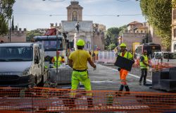 Porta Pia i lavori in corso