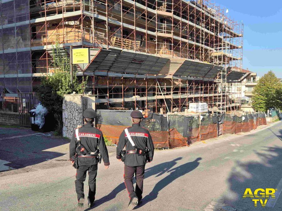 Carabinieri il cantiere sequestrato a Casalotti