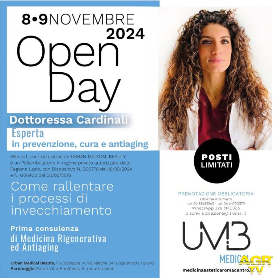 Urban Medical Beauty: Open Day del centro Longevity a Roma, 8-9 novembre