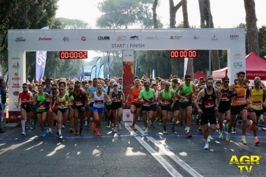 la partenza della Rome 15k